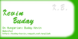 kevin buday business card